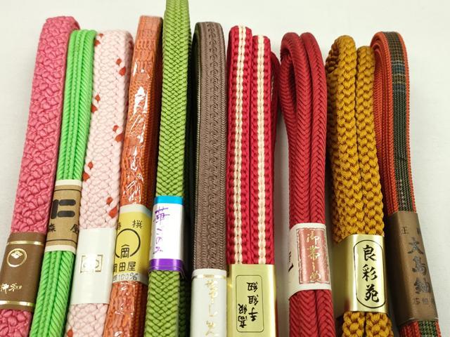 平和屋着物●和装小物　帯締め10本セット　奈良組　本場大島紬　逸品　未使用　CABF7410ju