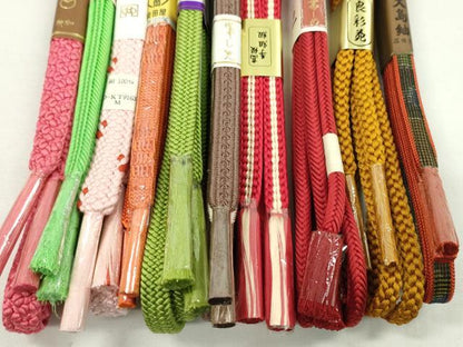 平和屋着物●和装小物　帯締め10本セット　奈良組　本場大島紬　逸品　未使用　CABF7410ju