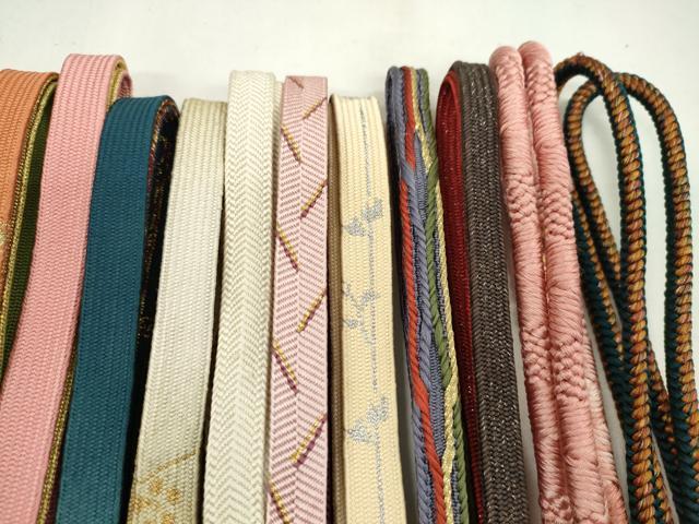 平和屋着物●和装小物　帯締め20本セット　高麗組　笹浪組　大和組　鴨川組　礼装用　金銀糸　未使用あり　逸品　CABF7412ju