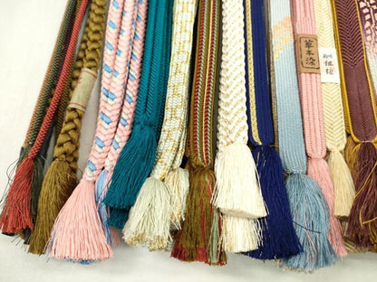 平和屋着物●和装小物　帯締め20本セット　高麗組　亀甲組　冠組　笹浪組　小桜組　草木染　未使用あり　逸品　CABF7419ju
