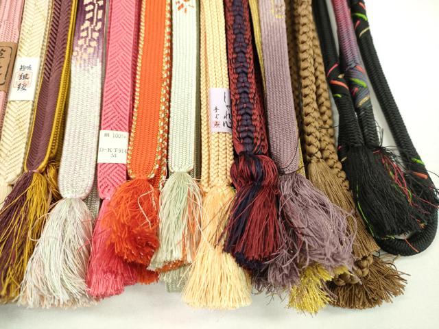 平和屋着物●和装小物　帯締め20本セット　高麗組　亀甲組　冠組　笹浪組　小桜組　草木染　未使用あり　逸品　CABF7419ju
