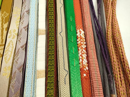 平和屋着物●和装小物　帯締め20本セット　高麗組　冠組　笹浪組　龍村柄　金糸　未使用あり　逸品　CABF7420ju