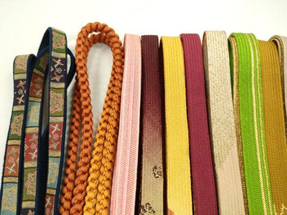 平和屋着物●和装小物　帯締め20本セット　高麗組　冠組　笹浪組　龍村柄　金糸　未使用あり　逸品　CABF7420ju
