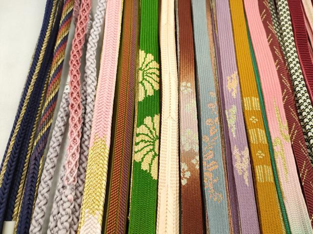 平和屋着物●和装小物　帯締め20本セット　高麗組　唐組　笹浪組　鎌倉組　大和組　金銀糸　未使用あり　逸品　CABF7422ju