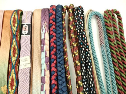 平和屋着物●和装小物　帯締め20本セット　高麗組　浮目絡み　笹浪組　金糸　未使用あり　逸品　CABF7424ju