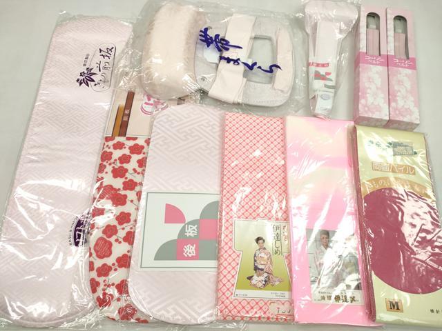 平和屋着物▼和装小物 着付け用品まとめて10点 前板 後板 伊達締め 帯枕 コーリンベルト マジックベルト 帯止め 逸品 未使用 CABF7434ju