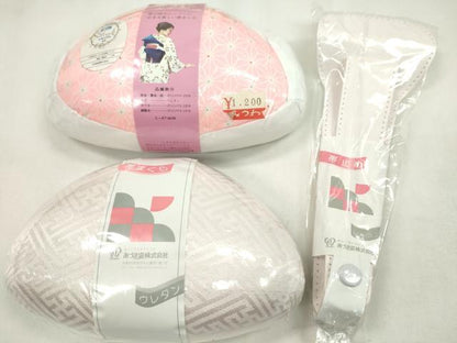 平和屋着物▼和装小物　着付け用品まとめて10点　前板　伊達締め　帯枕　着物ベルト　帯止め　腰ひもなど　未使用多数　逸品　CABF7449ju