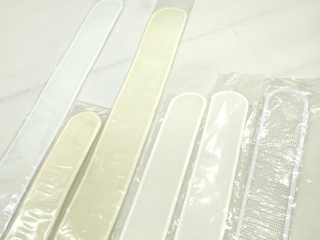 平和屋着物▼和装小物　衿芯まとめて10点　綸子　メッシュ　塩瀬　ポリ　一文字　弓型　長尺あり　長襦袢　着付け　未使用多数　CABF7478ju