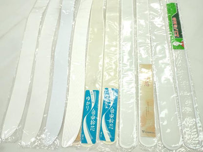 平和屋着物▼和装小物　衿芯まとめて10点　綸子　メッシュ　塩瀬　ポリ　一文字　弓型　長尺あり　長襦袢　着付け　未使用多数　CABF7478ju