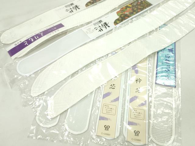 平和屋着物▼和装小物 衿芯まとめて10点 綸子 メッシュ 塩瀬 一文字 弓型 長尺あり 長襦袢 着付け 未使用多数 逸品 CABF7480ju