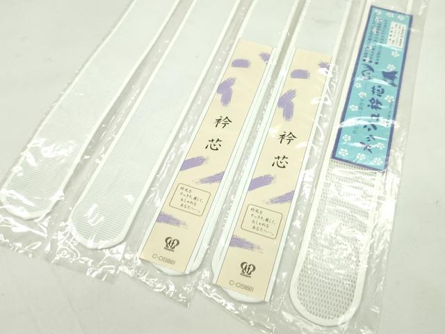 平和屋着物▼和装小物 衿芯まとめて10点 綸子 メッシュ 塩瀬 一文字 弓型 長尺あり 長襦袢 着付け 未使用多数 逸品 CABF7480ju