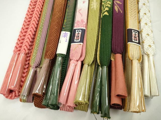 平和屋着物●和装小物　帯締め10本セット　高麗組　鎌倉組　丸組　礼装用　金糸　逸品　未使用　CABF7482ju