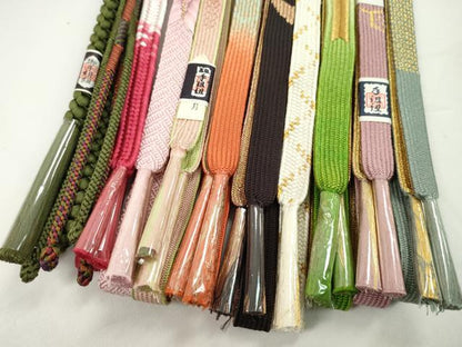 平和屋着物●和装小物　帯締め10本セット　高麗組　雅流　礼装用　金糸　逸品　未使用　CABF7483ju