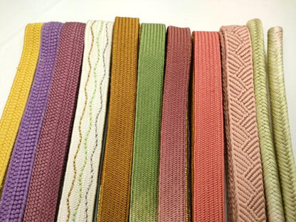 平和屋着物●和装小物　帯締め10本セット　高麗組　奈良組　金銀糸　逸品　未使用　CABF7484ju