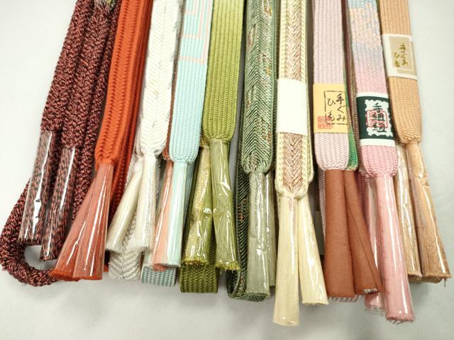 平和屋着物●和装小物　帯締め10本セット　高麗組　大和組　礼装用　伊賀手組み紐　金銀糸　逸品　未使用　CABF7486ju