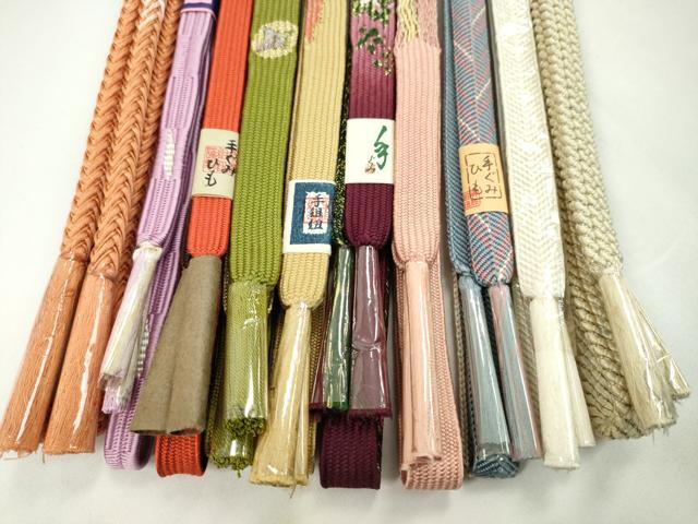 平和屋着物●和装小物　帯締め10本セット　高麗組　笹浪組　貝の口組　礼装用　金糸　逸品　未使用　CABF7493ju