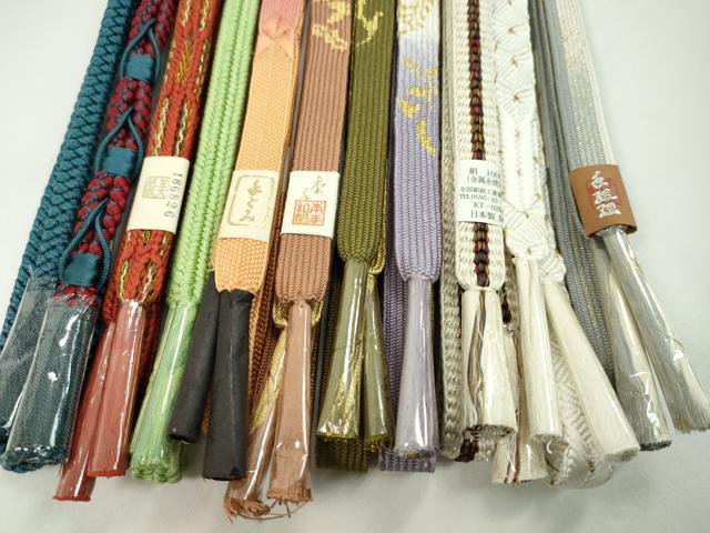 平和屋着物●和装小物　帯締め10本セット　高麗組　唐組　礼装用　金糸　逸品　未使用　CABF7496ju