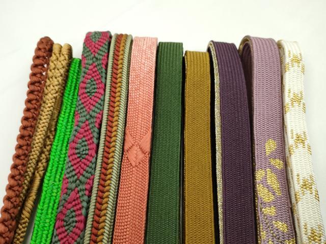 平和屋着物●和装小物　帯締め10本セット　高麗組　唐組　貝の口組　金銀糸　逸品　未使用　CABF7497ju