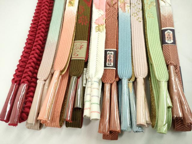 平和屋着物●和装小物　帯締め10本セット　高麗組　笹浪組　金糸　逸品　未使用　CABF7499ju