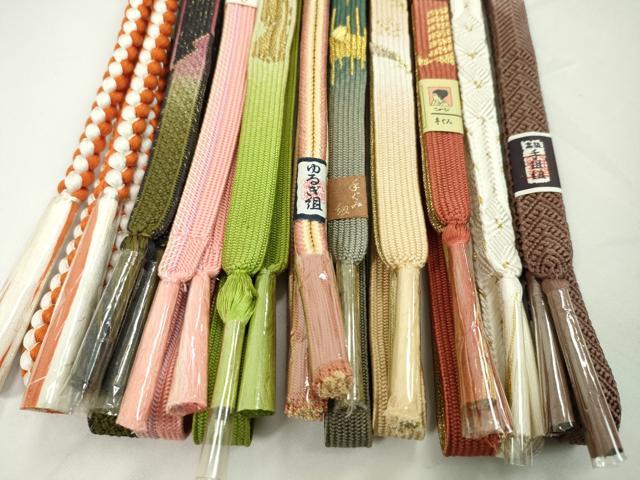 平和屋着物●和装小物　帯締め10本セット　高麗組　冠組　礼装用　金糸　ラメ糸　逸品　未使用　CABF7500ju