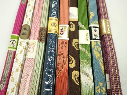 平和屋着物●和装小物　帯締め10本セット　高麗組　大和組　礼装用　高島屋扱い　金銀糸　逸品　未使用　CABF7502ju