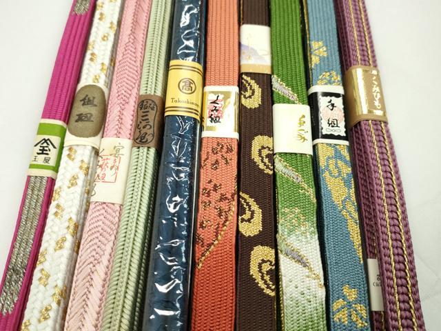 平和屋着物●和装小物　帯締め10本セット　高麗組　大和組　礼装用　高島屋扱い　金銀糸　逸品　未使用　CABF7502ju