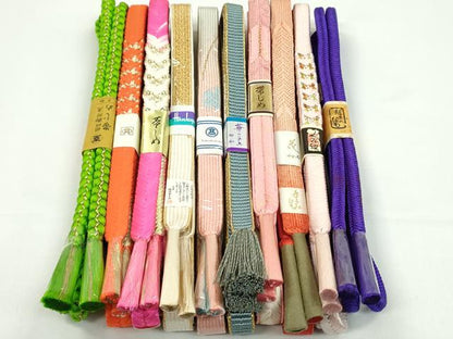 平和屋着物●和装小物　帯締め10本セット　高麗組　鎌倉組　奈良組　大和組　礼装用　金糸　逸品　未使用　CABF7507ju