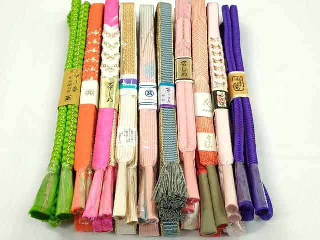 平和屋着物●和装小物　帯締め10本セット　高麗組　鎌倉組　奈良組　大和組　礼装用　金糸　逸品　未使用　CABF7507ju