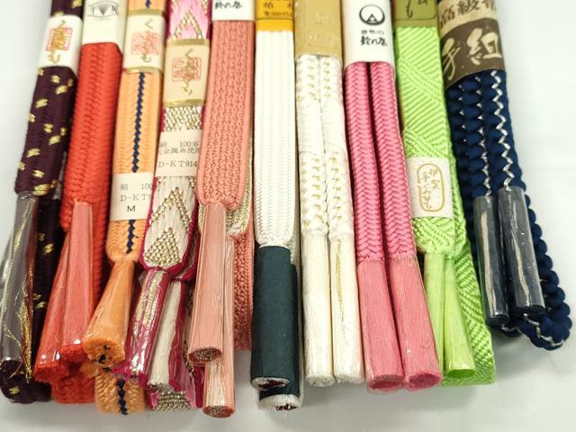 平和屋着物●和装小物　帯締め10本セット　高麗組　礼装用　丸組　鈴乃屋扱い　金銀糸　逸品　未使用　CABF7509ju