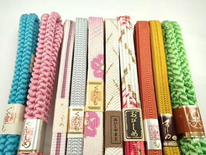 平和屋着物●和装小物　帯締め10本セット　高麗組　笹浪組　礼装用　草木染　やまと誂製　金糸　逸品　未使用　CABF7511ju