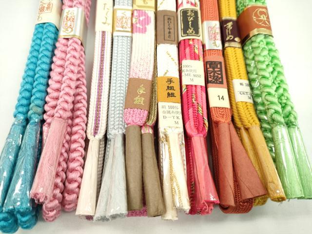 平和屋着物●和装小物　帯締め10本セット　高麗組　笹浪組　礼装用　草木染　やまと誂製　金糸　逸品　未使用　CABF7511ju