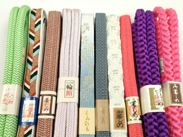 平和屋着物●和装小物　帯締め10本セット　高麗組　冠組　丸組　礼装用　美保姿本舗　金銀糸　逸品　未使用　CABF7512ju