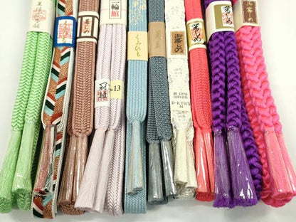 平和屋着物●和装小物　帯締め10本セット　高麗組　冠組　丸組　礼装用　美保姿本舗　金銀糸　逸品　未使用　CABF7512ju