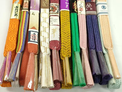 平和屋着物●和装小物　帯締め10本セット　高麗組　唐組　礼装用　高島屋扱い　さが美扱い　金糸　逸品　未使用　CABF7513ju