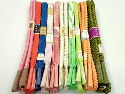 平和屋着物●和装小物　帯締め10本セット　高麗組　笹浪組　奈良組　礼装用　伊勢丹扱い　さが美扱い　金糸　逸品　未使用　CABF7514ju