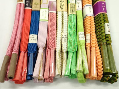 平和屋着物●和装小物　帯締め10本セット　高麗組　笹浪組　奈良組　礼装用　伊勢丹扱い　さが美扱い　金糸　逸品　未使用　CABF7514ju