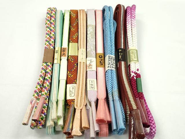 平和屋着物●和装小物　帯締め10本セット　高麗組　畝打組　丸組　さが美扱い　逸品　未使用　CABF7516ju