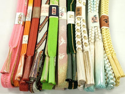 平和屋着物●和装小物　帯締め10本セット　高麗組　笹浪組　礼装用　振袖用　金糸　逸品　未使用　CABF7521ju