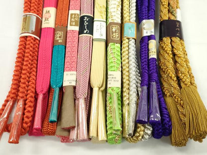 平和屋着物●和装小物　帯締め10本セット　高麗組　笹浪組　鴨川組　礼装用　さが美扱い　金銀糸　逸品　未使用　CABF7522ju