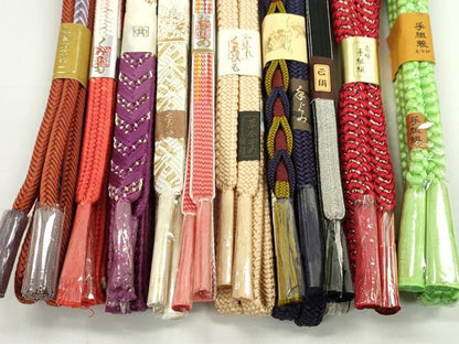 平和屋着物●和装小物　帯締め10本セット　唐組　鎌倉組　奈良組　礼装用　金銀糸　逸品　未使用　CABF7523ju