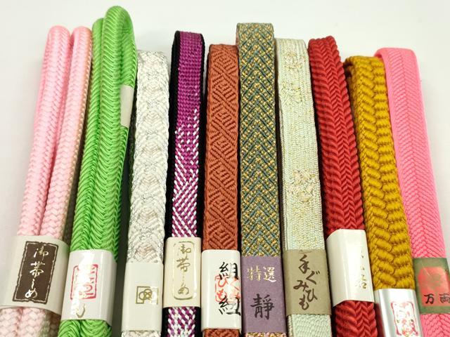 平和屋着物●和装小物　帯締め10本セット　高麗組　笹浪組　唐組　礼装用　金銀糸　逸品　未使用　CABF7524ju