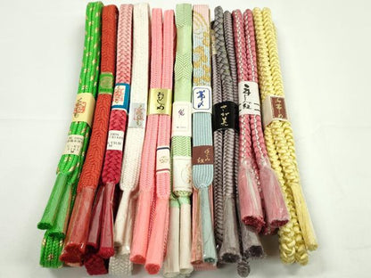 平和屋着物●和装小物　帯締め10本セット　高麗組　丸組　礼装用　さが美扱い　金銀糸　逸品　未使用　CABF7526ju