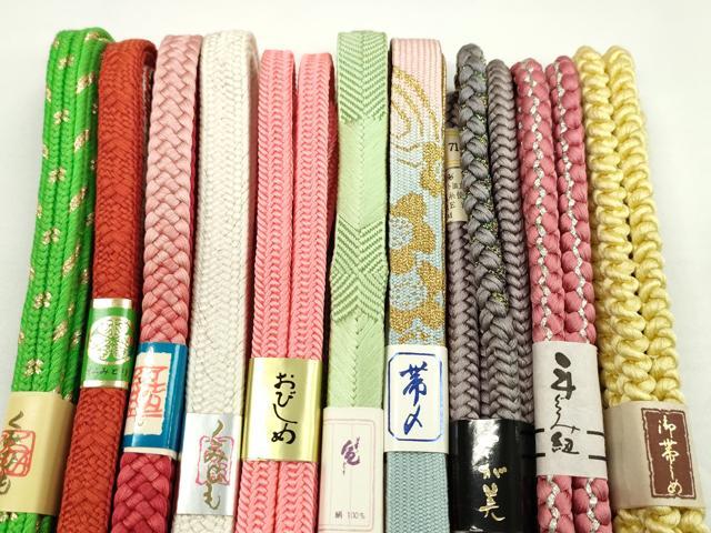 平和屋着物●和装小物　帯締め10本セット　高麗組　丸組　礼装用　さが美扱い　金銀糸　逸品　未使用　CABF7526ju