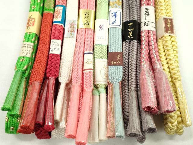 平和屋着物●和装小物　帯締め10本セット　高麗組　丸組　礼装用　さが美扱い　金銀糸　逸品　未使用　CABF7526ju