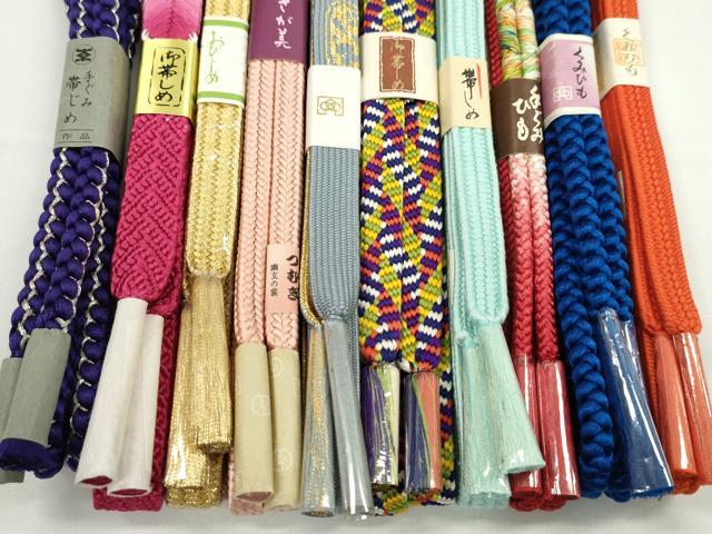 平和屋着物●和装小物　帯締め10本セット　高麗組　冠組　鴨川組　礼装用　さが美扱い　金銀糸　逸品　未使用　CABF7528ju