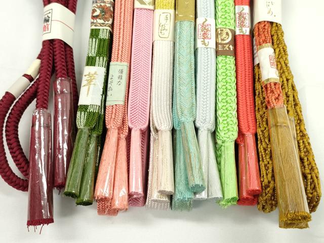平和屋着物●和装小物　帯締め10本セット　高麗組　丸組　小田巻き　金銀糸　逸品　未使用　CABF7530ju