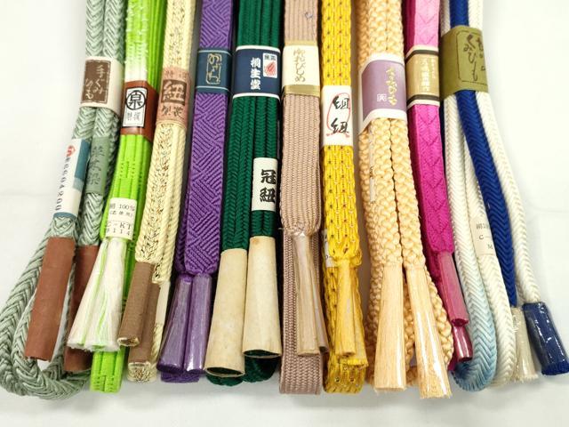 平和屋着物●和装小物　帯締め10本セット　高麗組　冠組　唐組　奈良組　五嶋敏太郎作　草木染　逸品　未使用　CABF7532ju