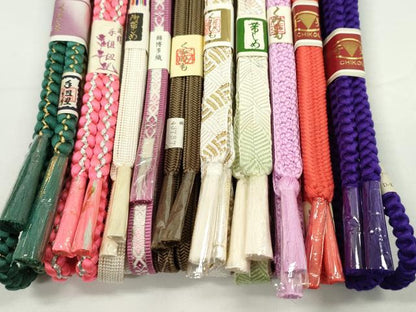平和屋着物●和装小物　帯締め10本セット　唐組　丸組　錦博多織　礼装用　金銀糸　逸品　未使用　CABF7533ju