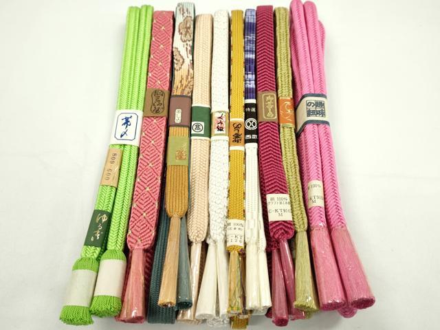 平和屋着物●和装小物　帯締め10本セット　高麗組　冠組　高島屋扱い　西武百貨店扱い　逸品　未使用　CABF7537ju