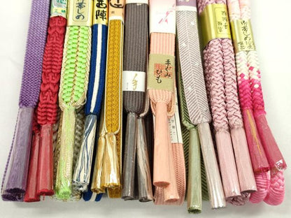 平和屋着物●和装小物　帯締め10本セット　高麗組　笹浪組　鴨川組　西陣　金銀糸　逸品　未使用　CABF7538ju